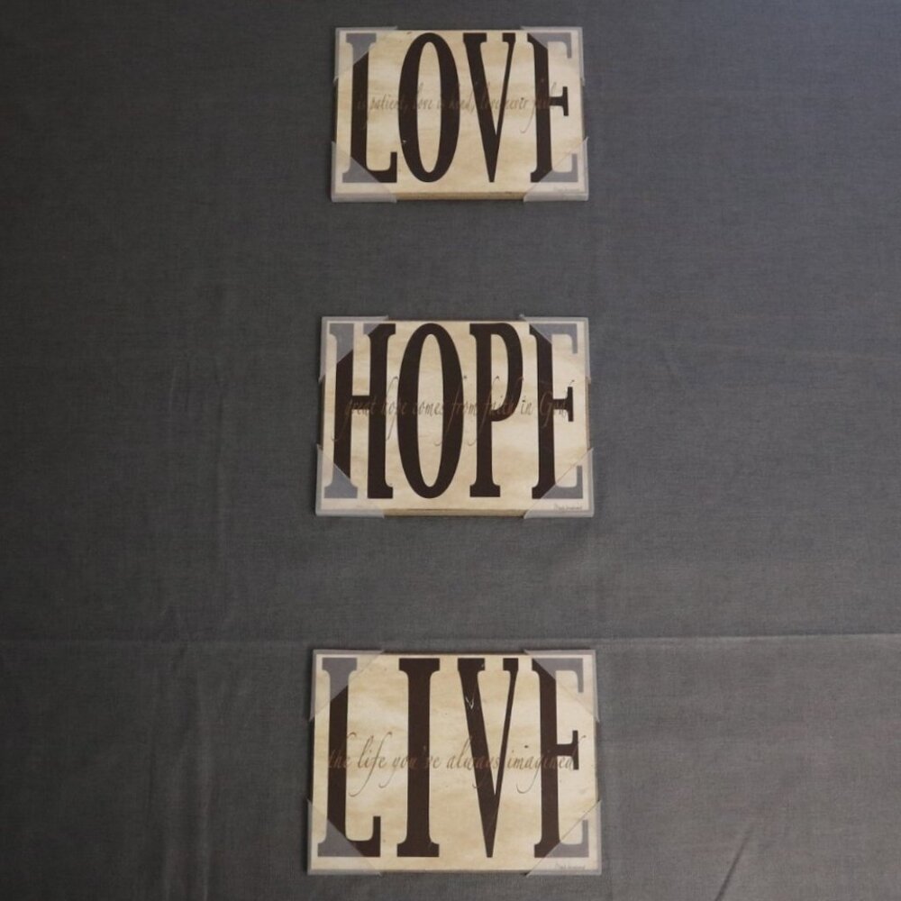 LOVE, HOPE, LIVE Frame Set by Marilu Windvand